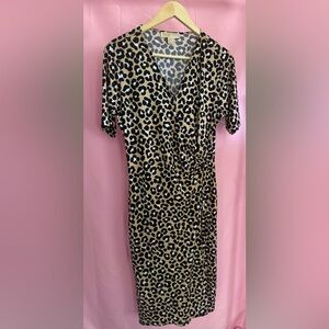 Michael Kors Animal Print Midi Dress